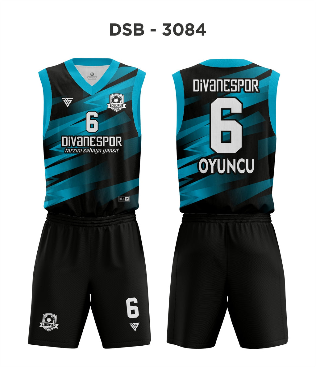 DSF 3084 Siyah-Turkuaz Basketbol Forma