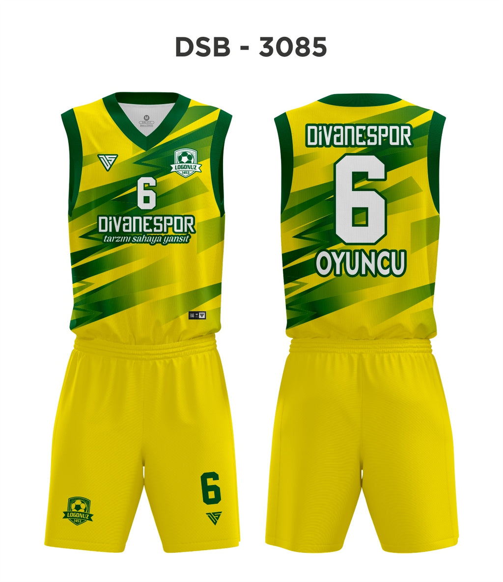 DSF 3085 Sarı-Yeşil Basketbol Forma