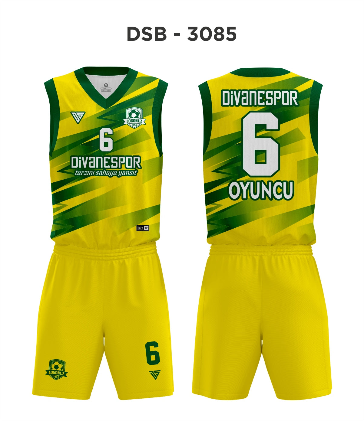 DSF 3085 Sarı-Yeşil Basketbol Forma