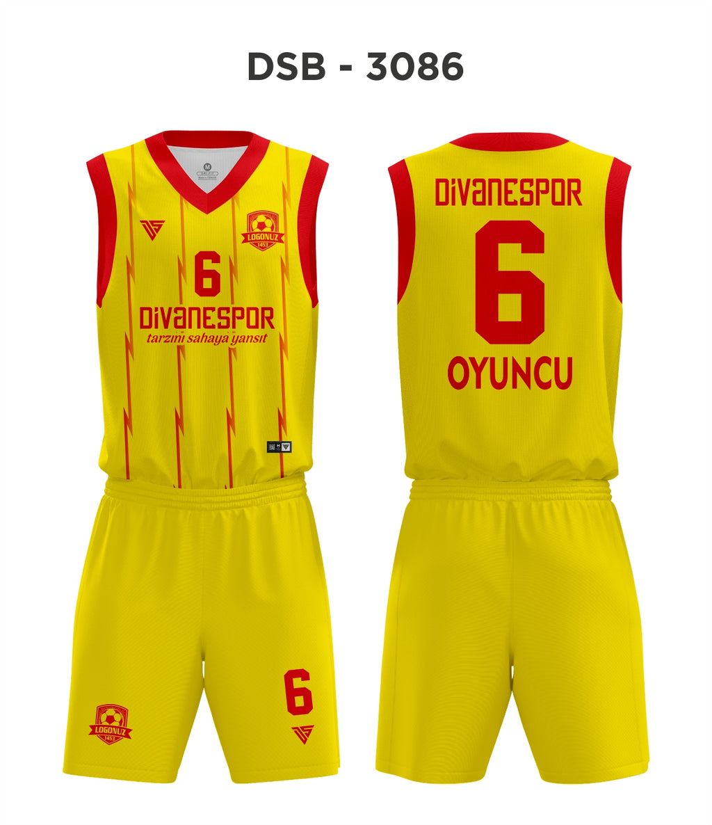 DSF 3086 Sarı-Kırmızı Basketbol Forma