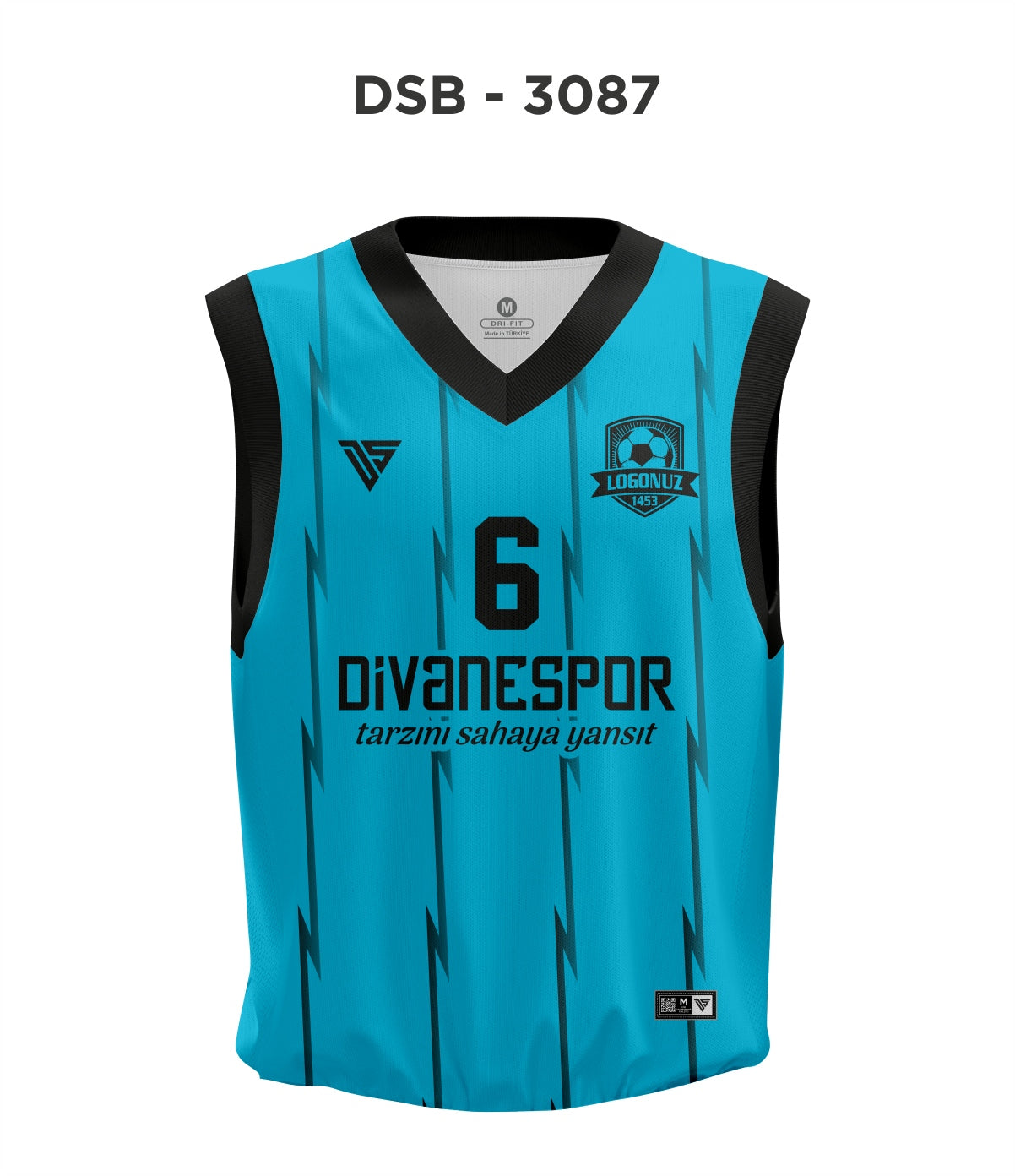 DSF 3087 Turkuaz-Siyah Basketbol Forma