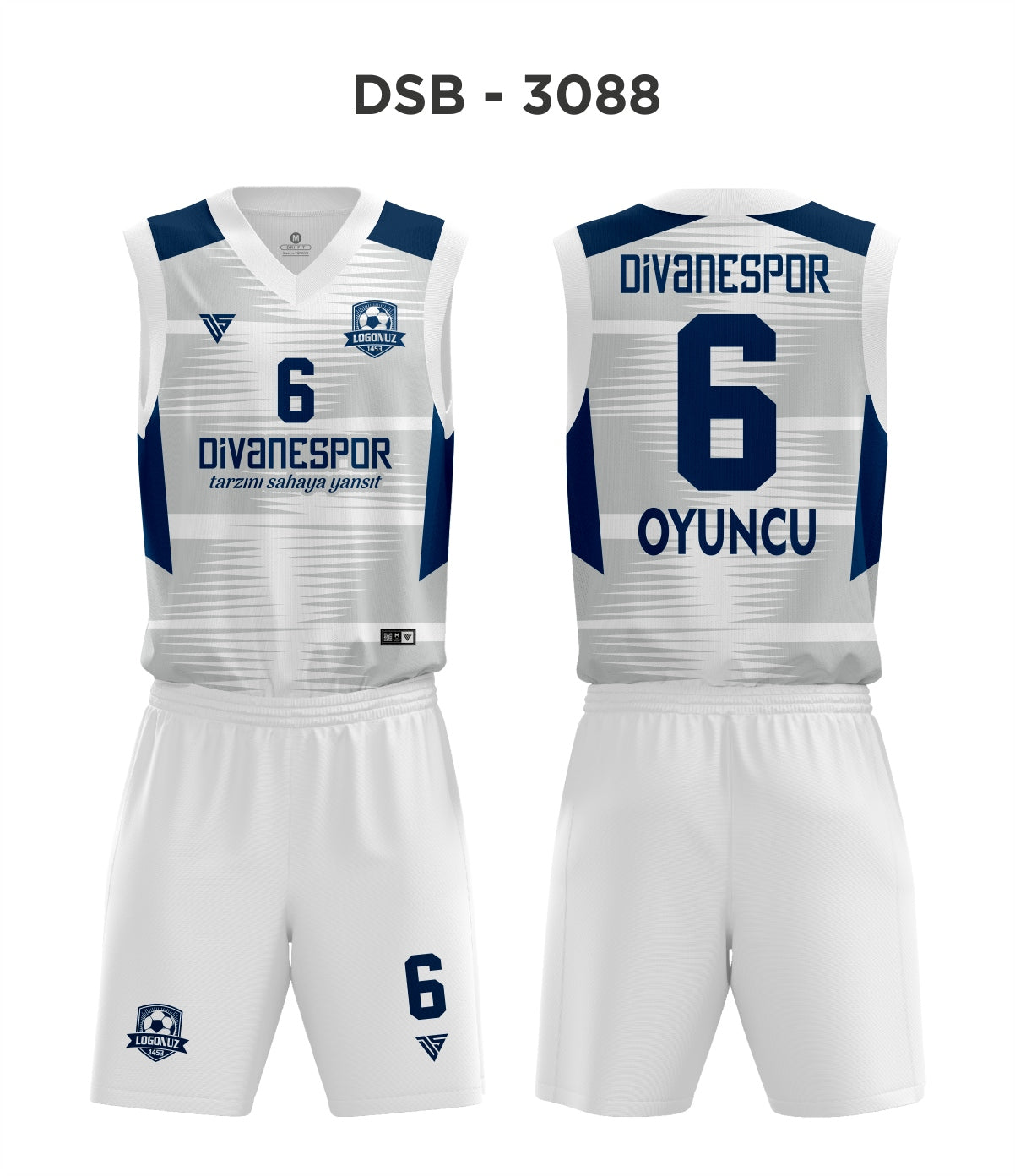 DSF 3088 Beyaz-Lacivert Basketbol Forma