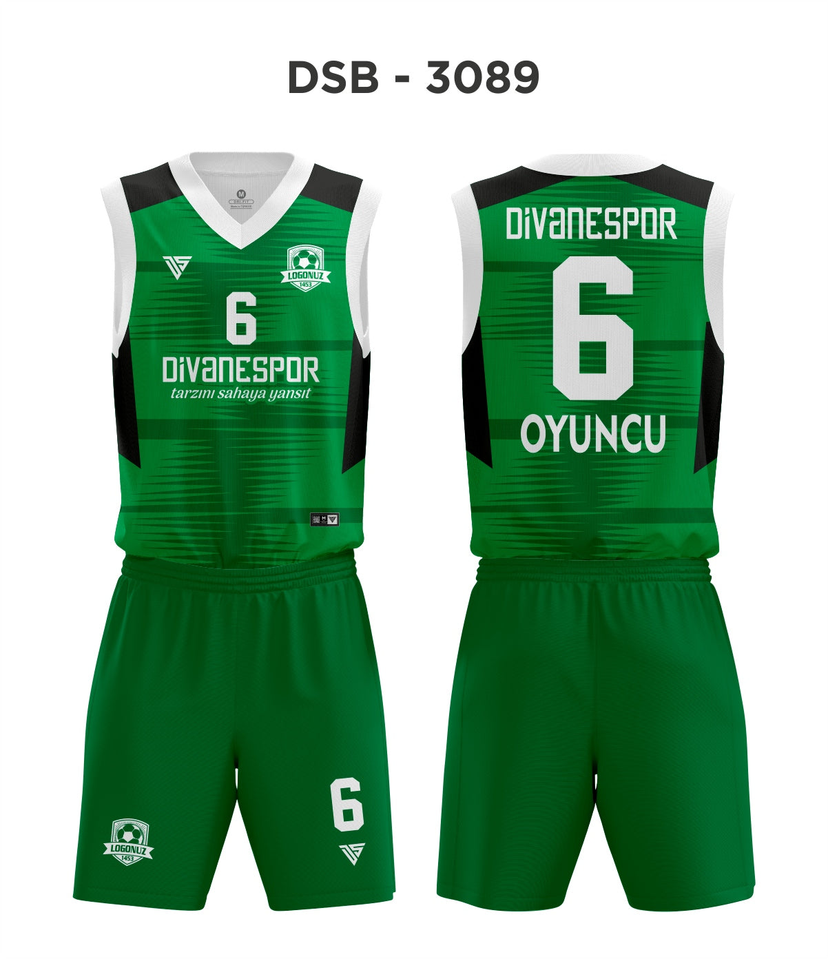 DSF 3089 Yeşil-Siyah Basketbol Forma