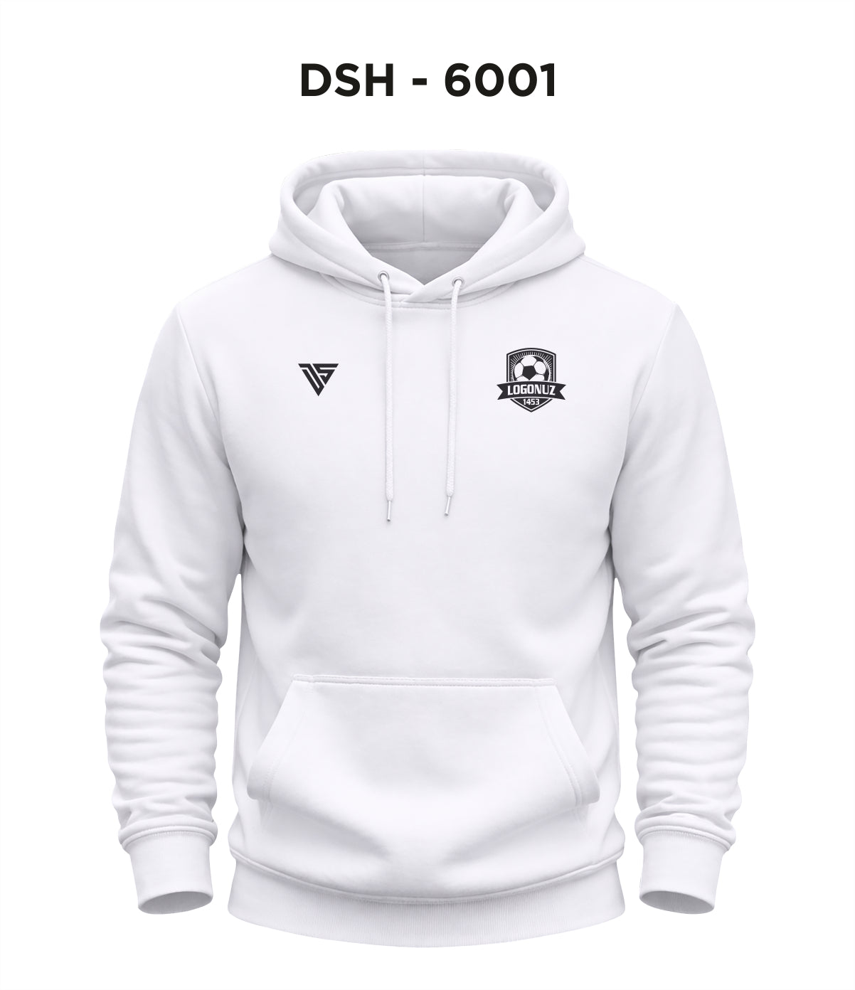 DSH 6001 Beyaz Kapüşonlu Sweat