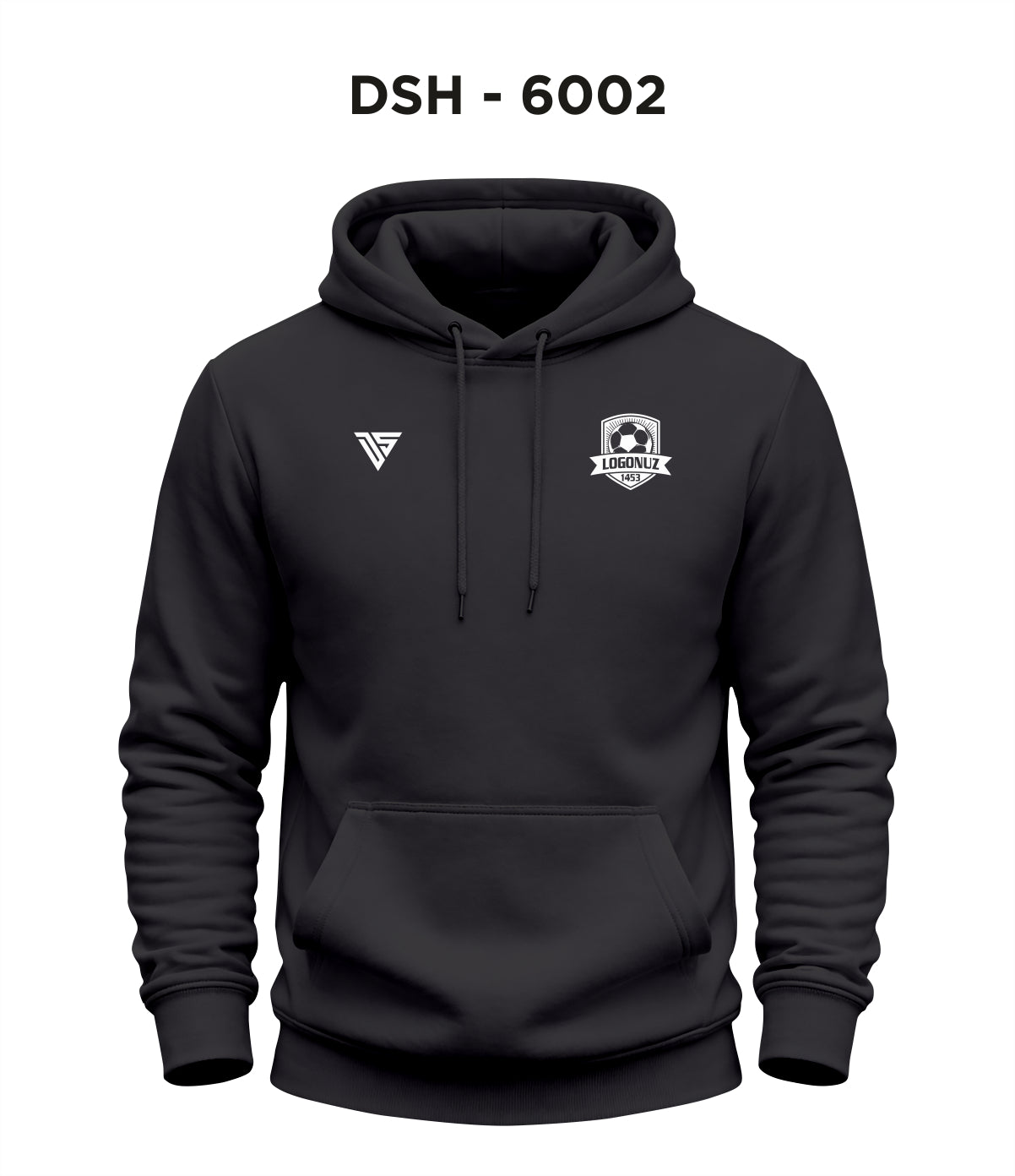 DSH 6002 Siyah Kapüşonlu Sweat