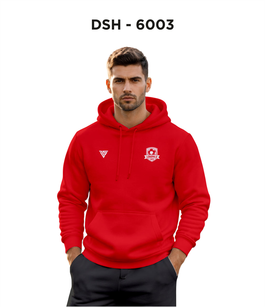 DSH 6003 Kırmızı Kapüşonlu Sweat