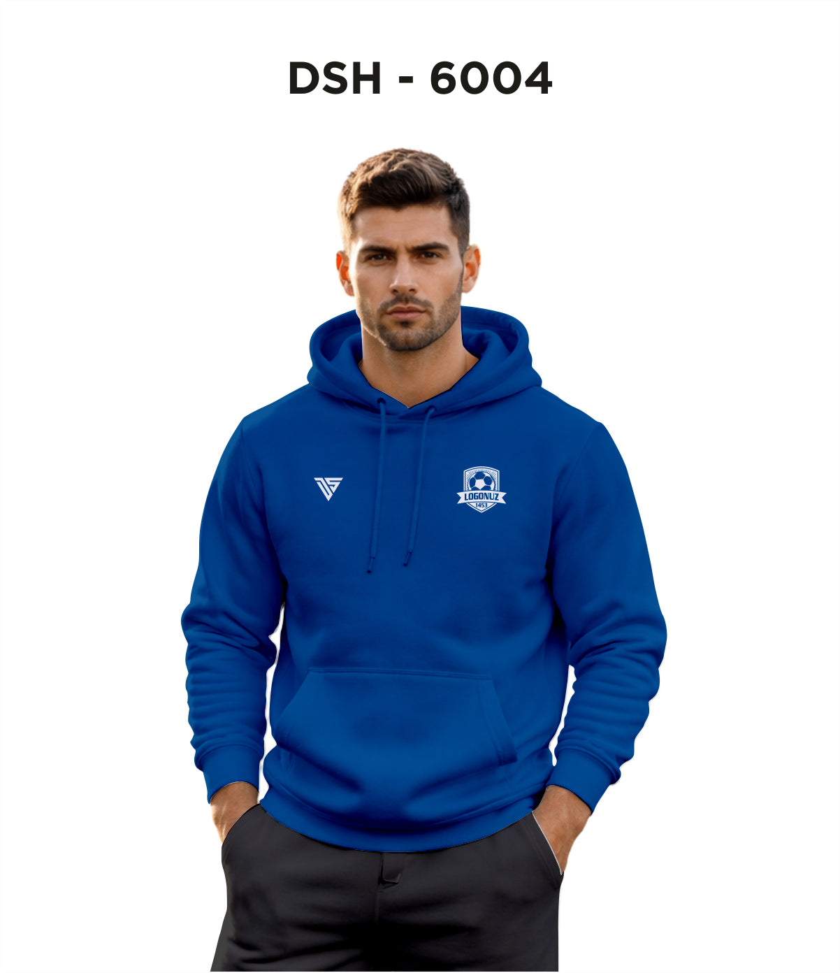 DSH 6004 Mavi Kapüşonlu Sweat