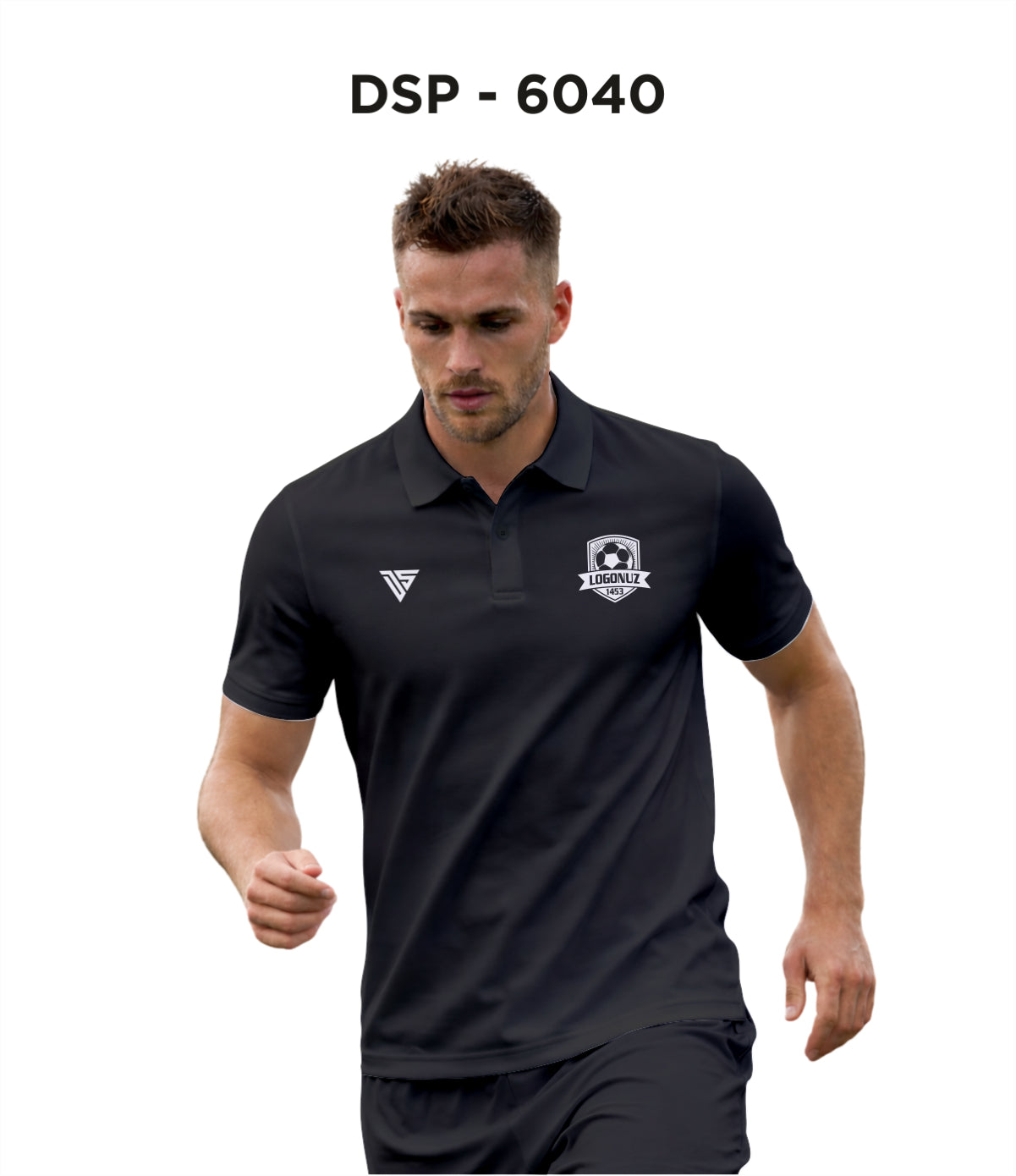 DSP 6040 Siyah Polo Yaka Tişört
