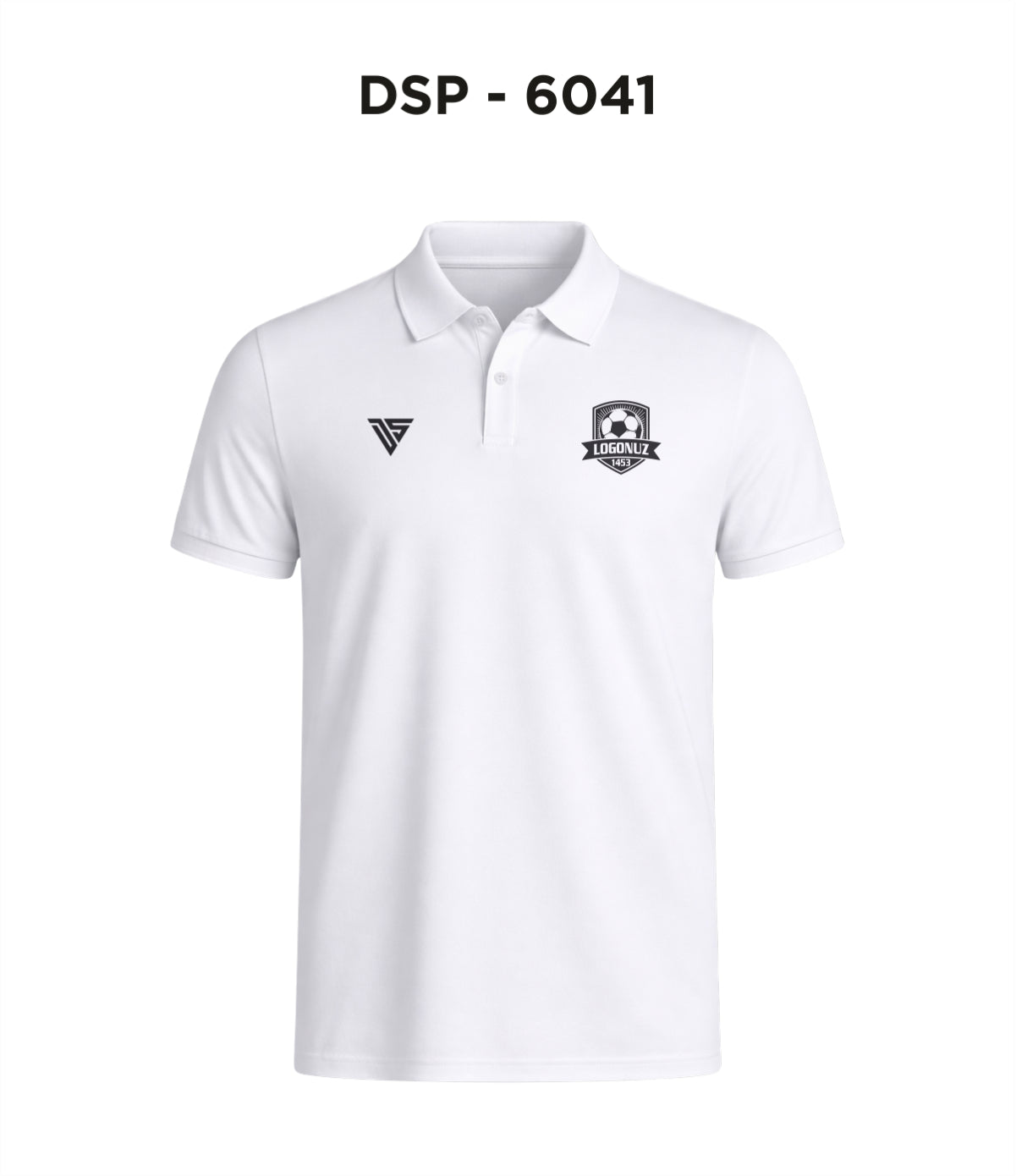 DSP 6041 Beyaz Polo Yaka Tişört