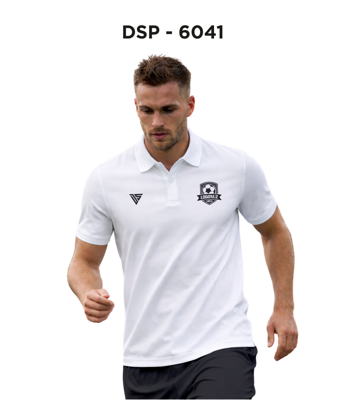 DSP 6041 Beyaz Polo Yaka Tişört