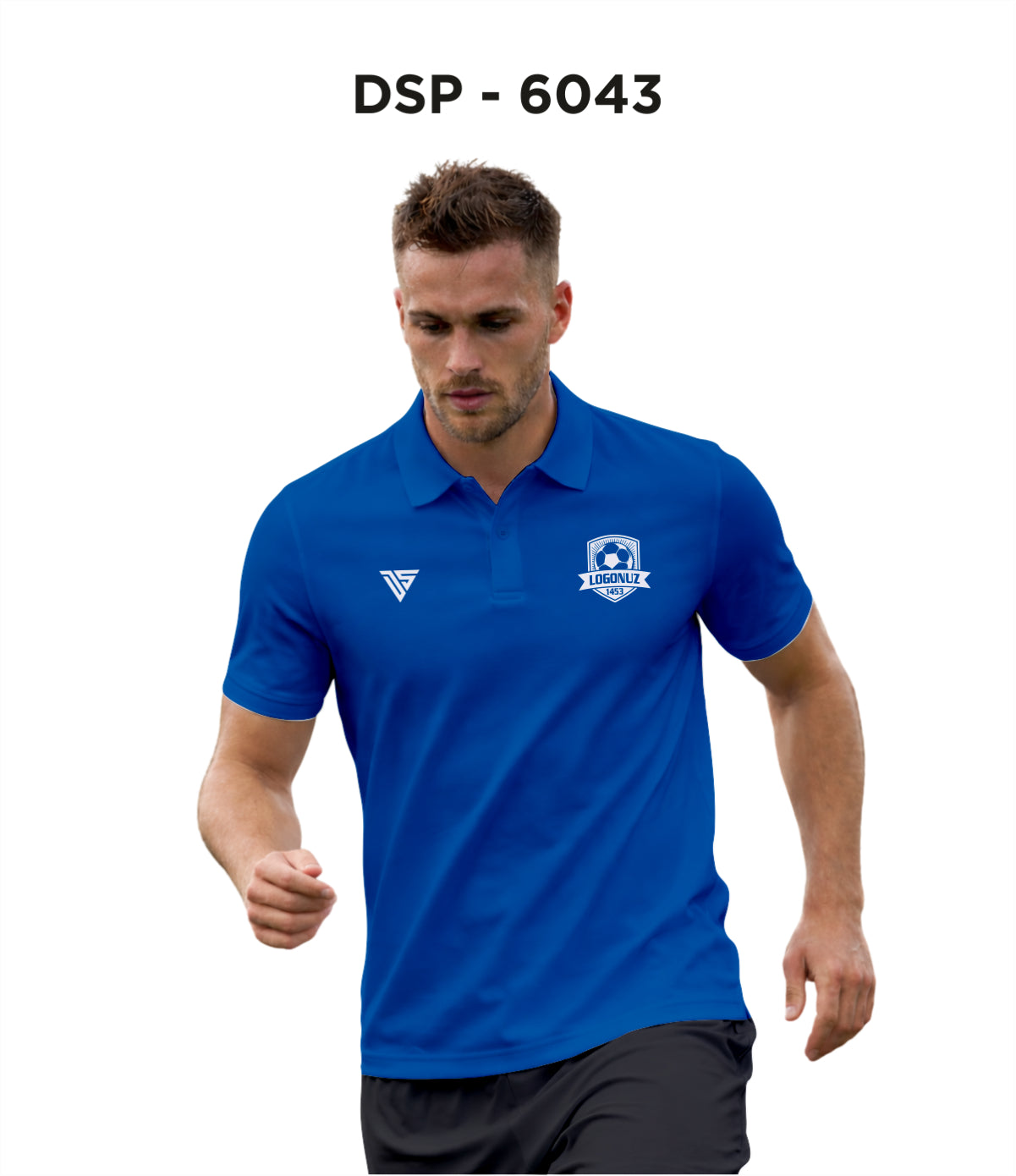 DSP 6043 Mavi Polo Yaka Tişört