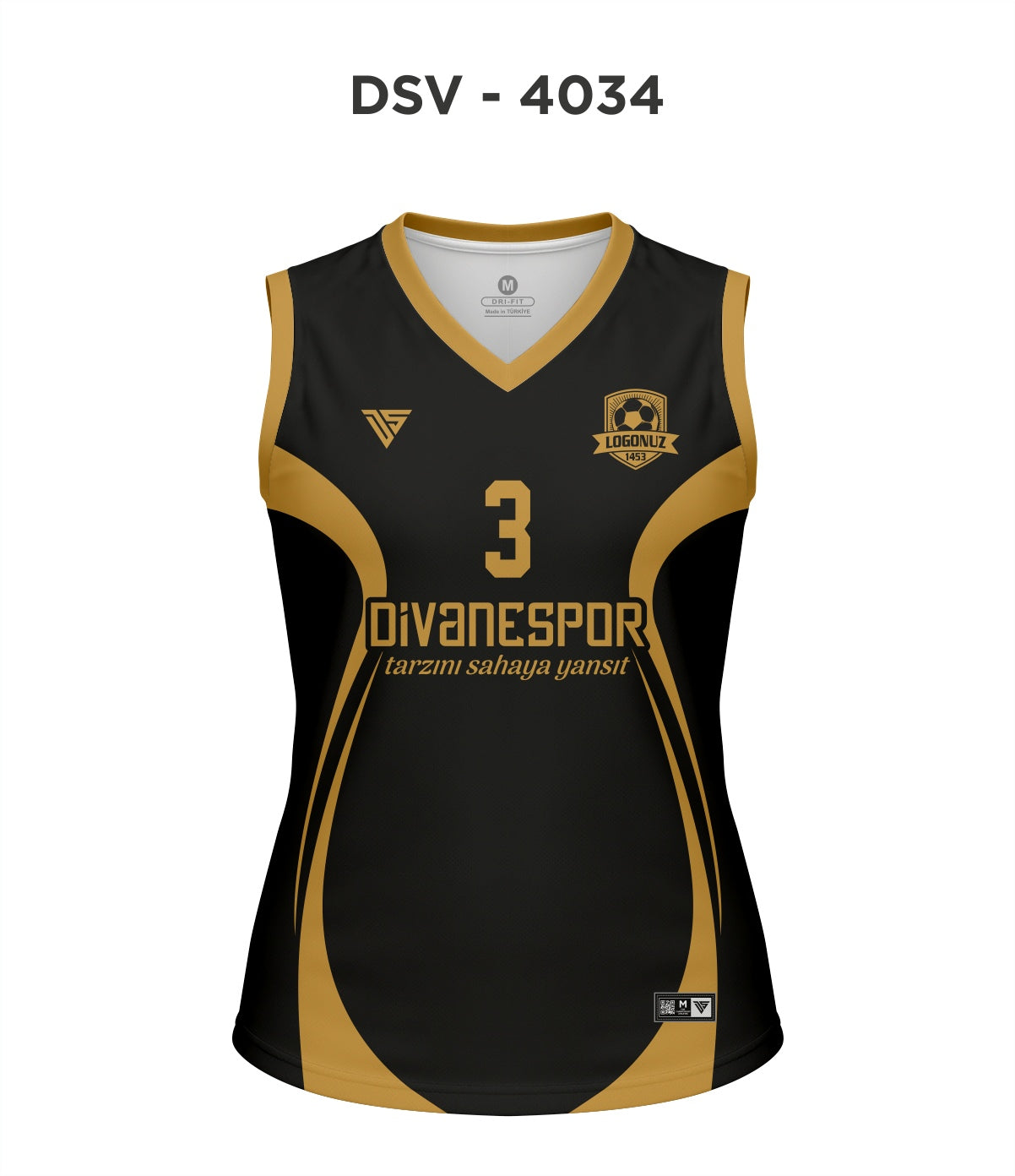 DSV 4034 Siyah-Gold Voleybol Forma
