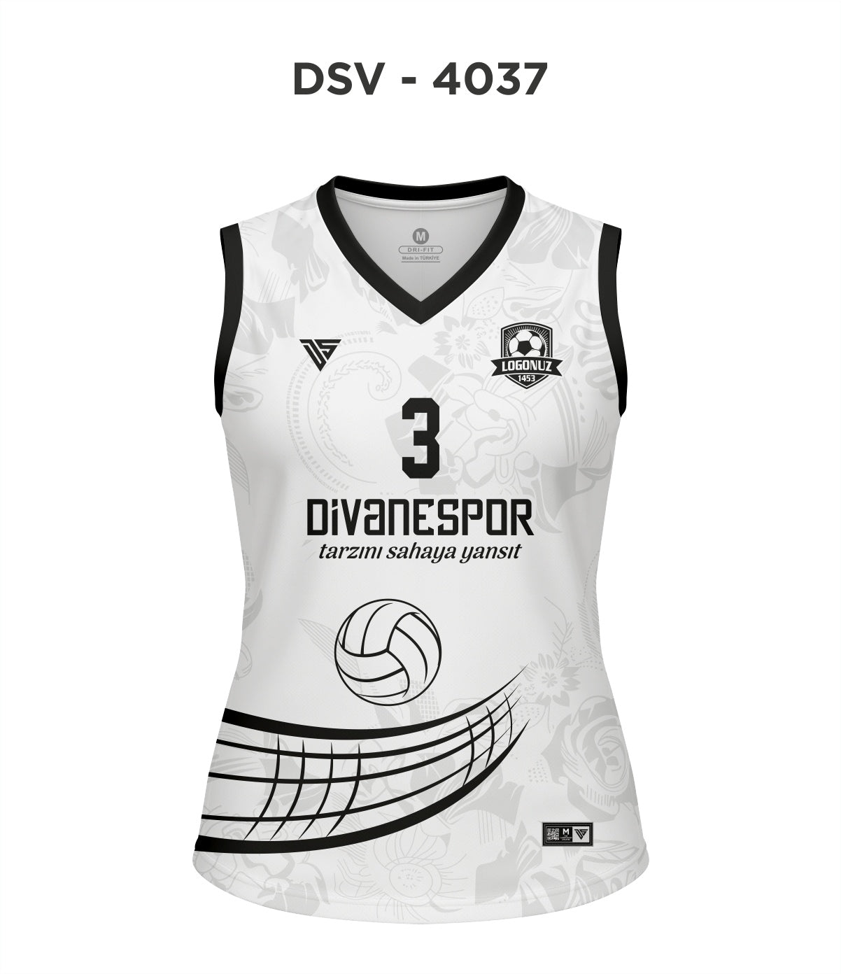 DSV 4037 Beyaz-Siyah Voleybol Forma