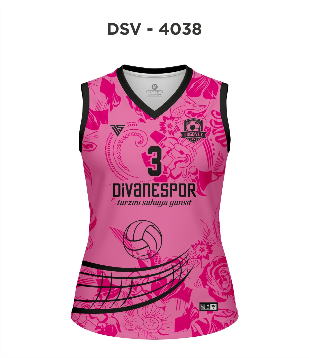 DSV 4038 Pembe-Siyah Voleybol Forma