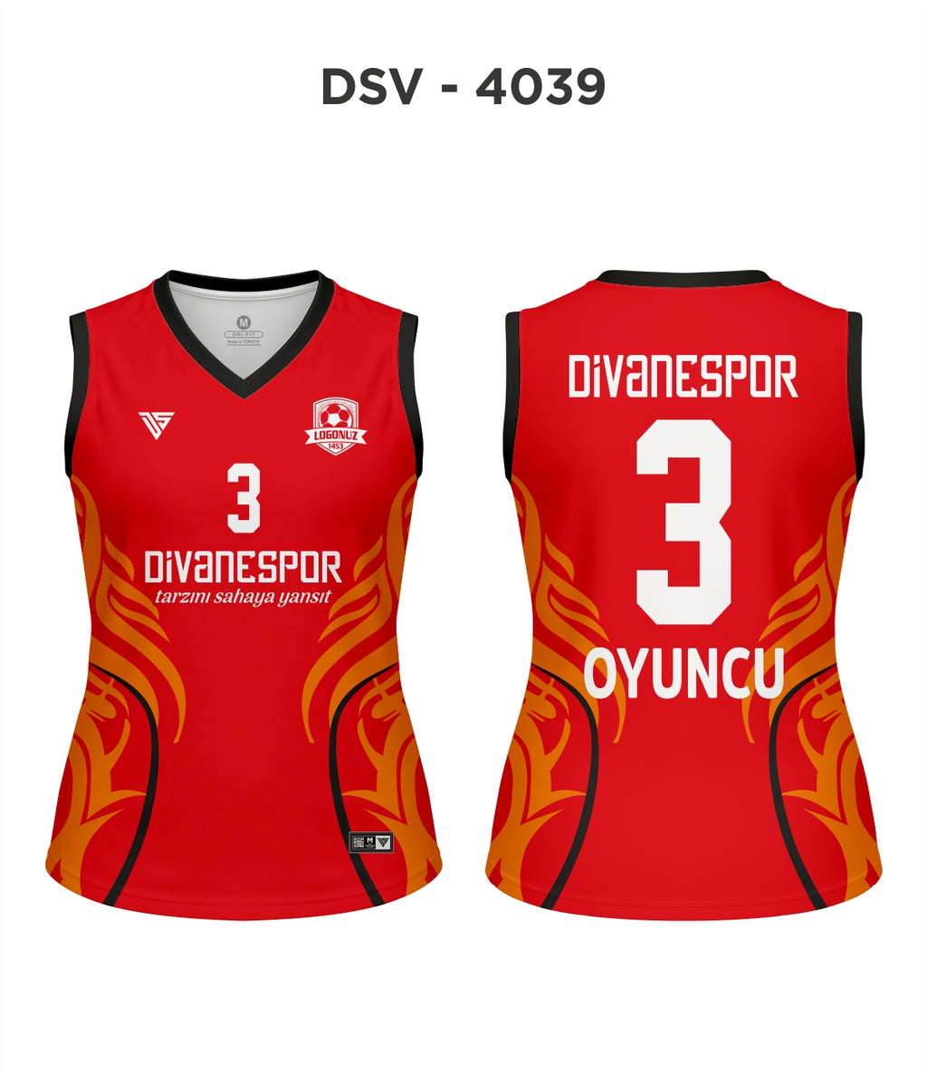 DSV 4039 Kırmızı-Turuncu Voleybol Forma
