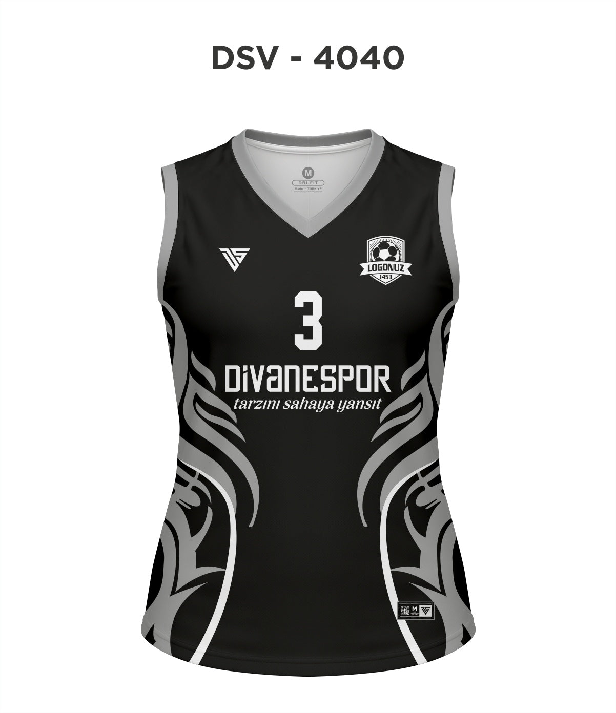DSV 4040 Siyah-Gri Voleybol Forma