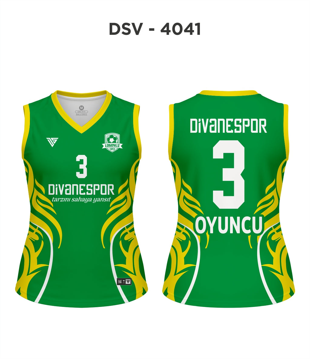 DSV 4041 Yeşil-Sarı Voleybol Forma