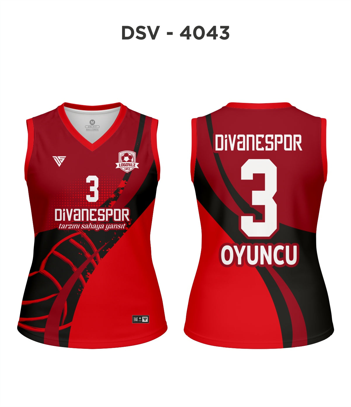 DSV 4043 Kırmızı-Siyah Voleybol Forma