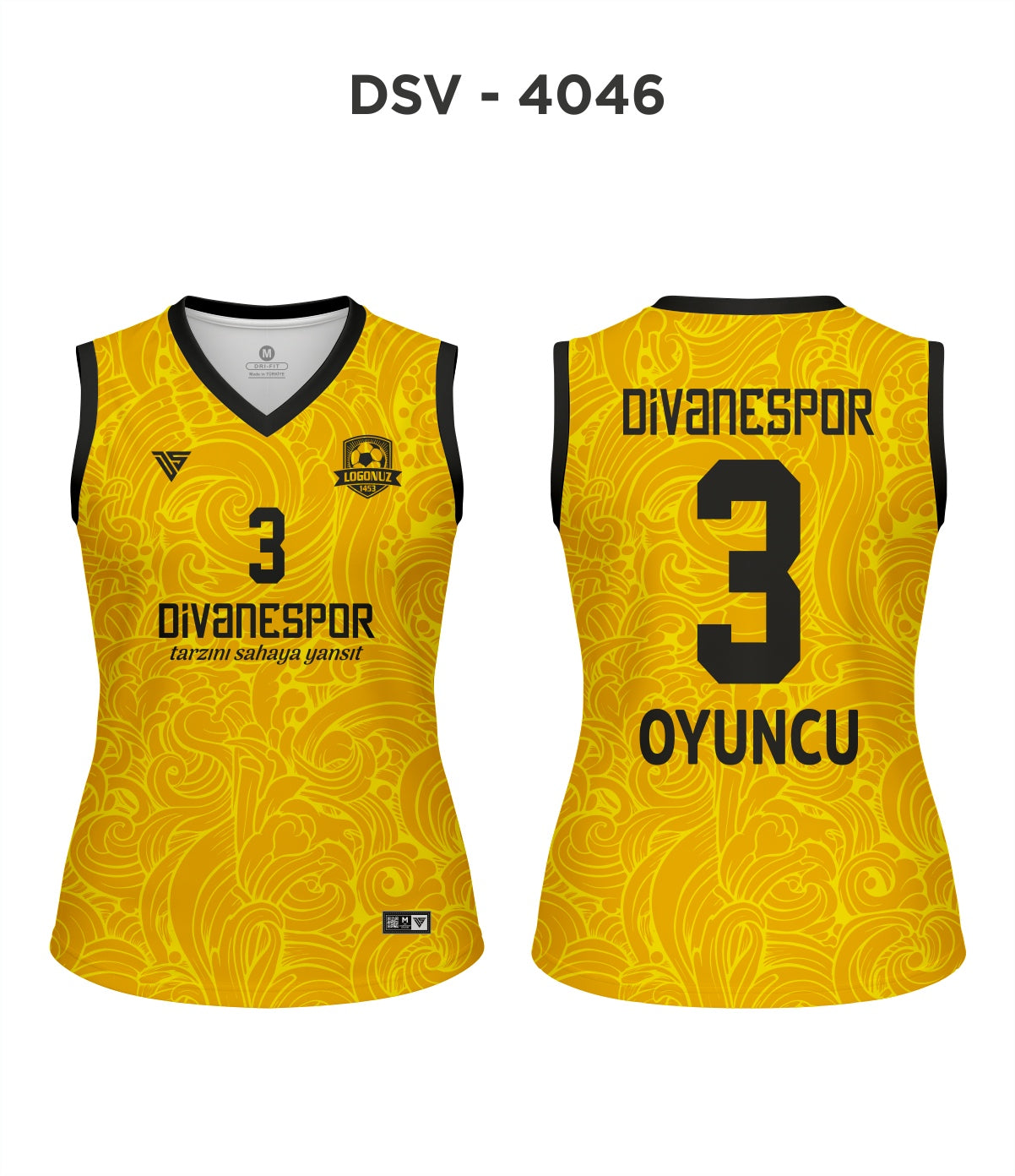 DSV 4046 Sarı-Siyah Voleybol Forma