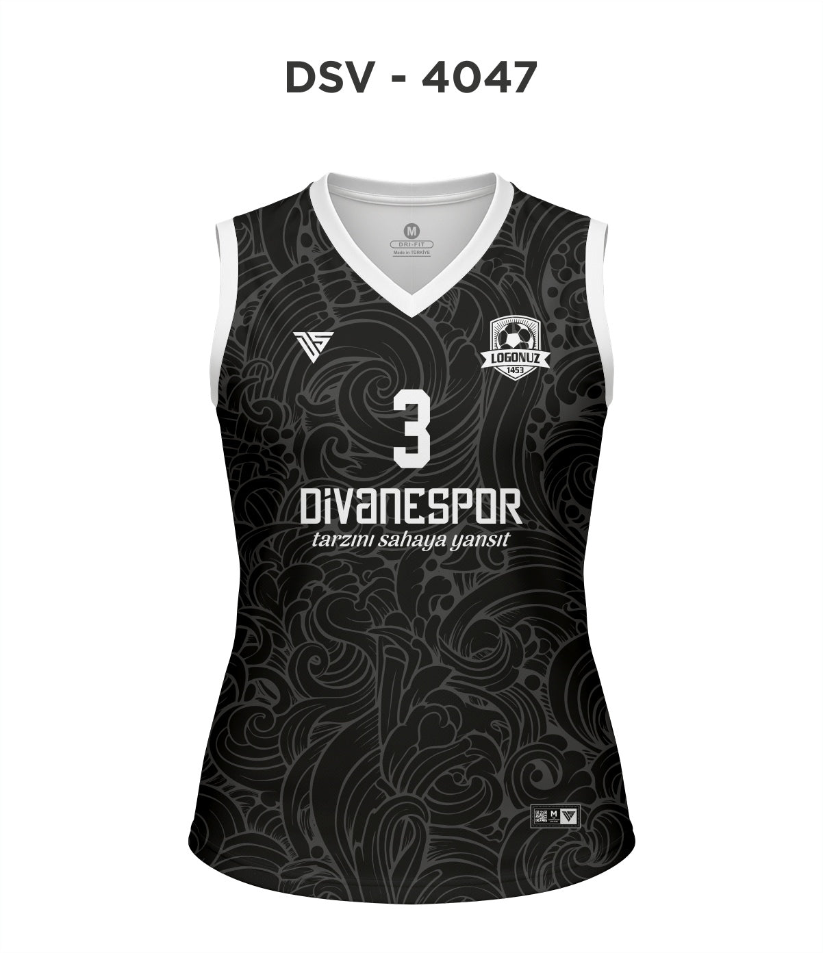 DSV 4047 Siyah-Beyaz Voleybol Forma