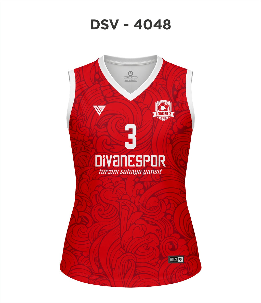 DSV 4048 Kırmızı-Beyaz Voleybol Forma