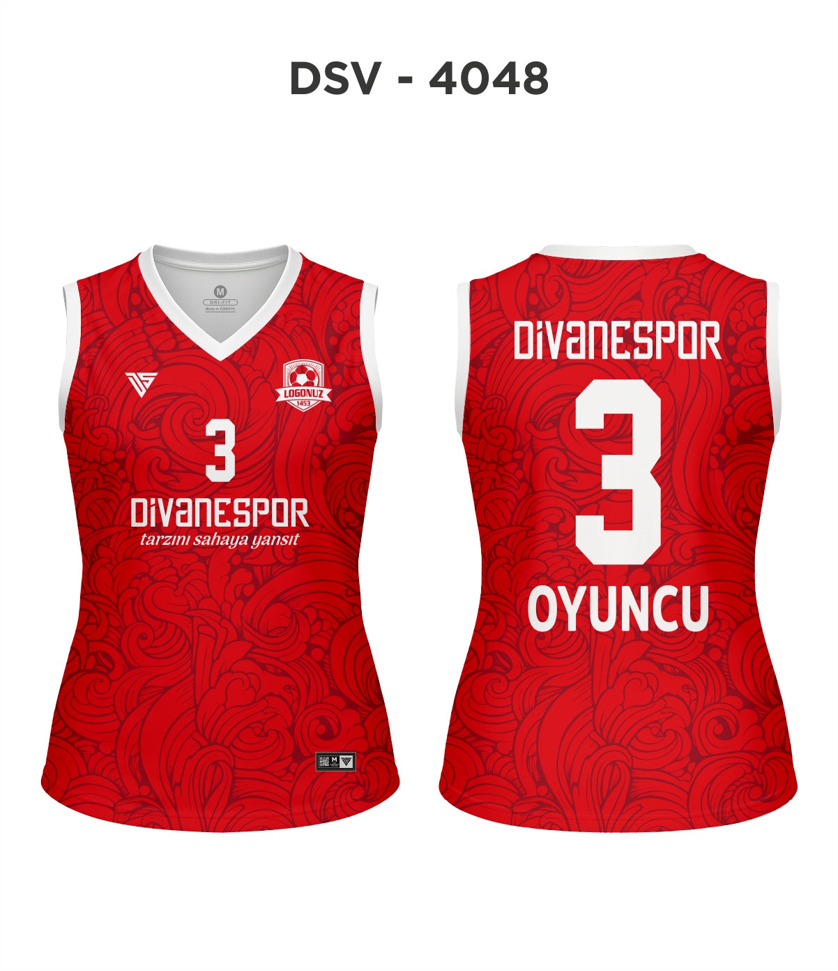 DSV 4048 Kırmızı-Beyaz Voleybol Forma
