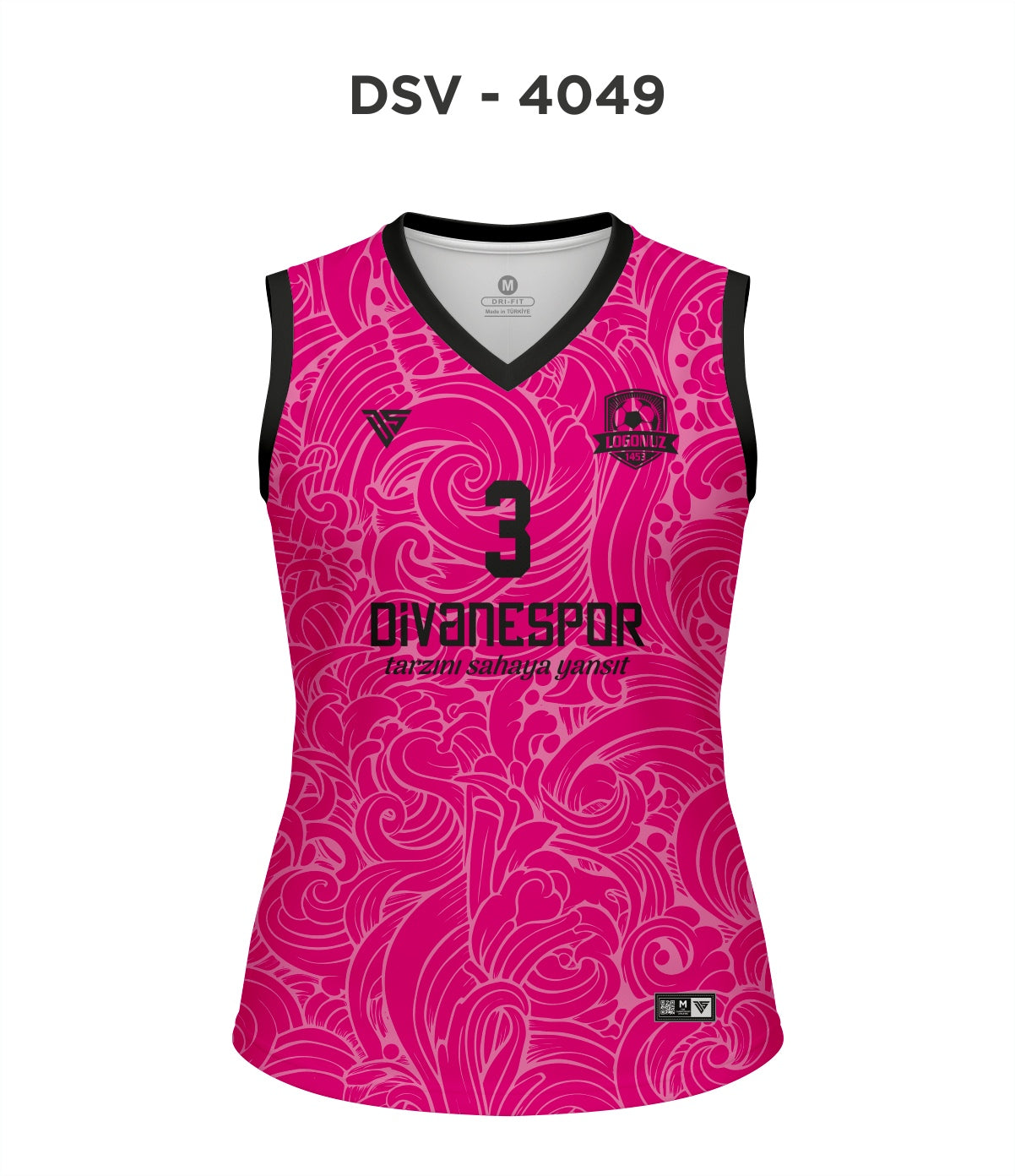 DSV 4049 Pembe-Siyah Voleybol Forma