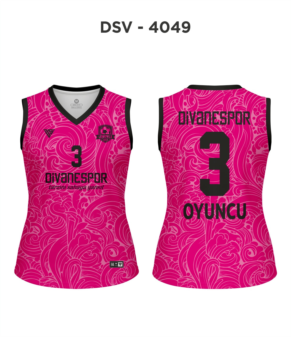 DSV 4049 Pembe-Siyah Voleybol Forma
