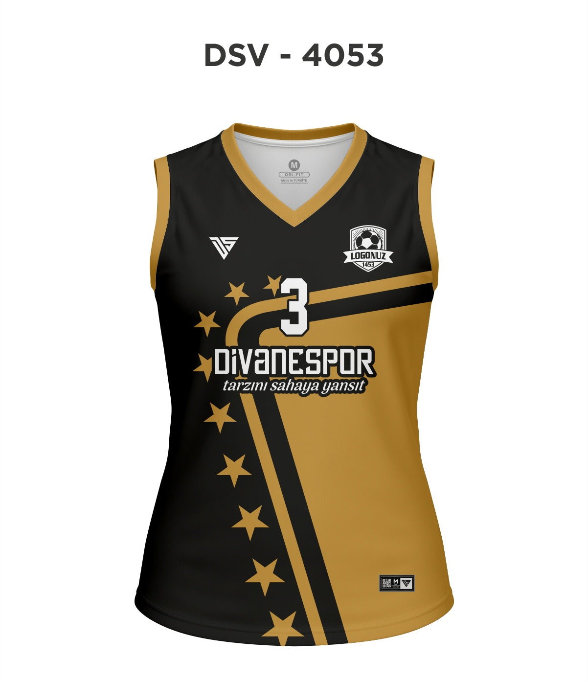DSV 4053 Siyah-Gold Voleybol Forma