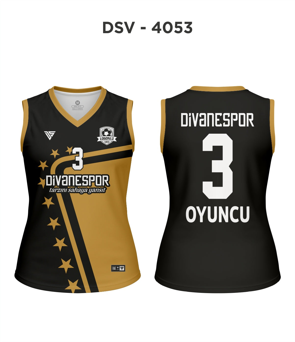 DSV 4053 Siyah-Gold Voleybol Forma