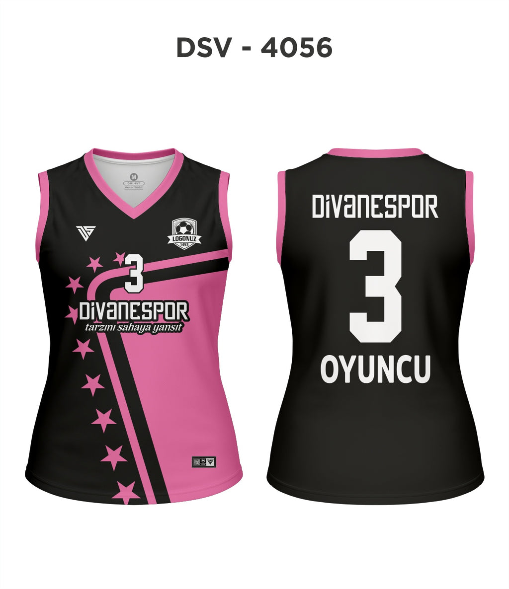 DSV 4056 Siyah-Pembe Voleybol Forma