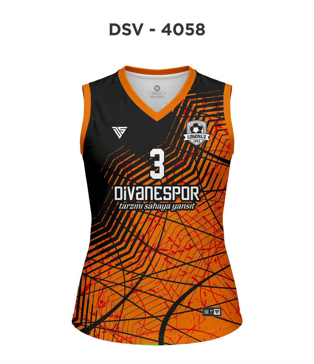 DSV 4058 Turuncu-Siyah Voleybol Forma