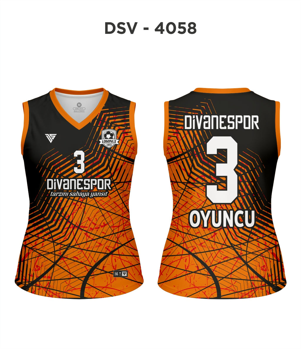 DSV 4058 Turuncu-Siyah Voleybol Forma