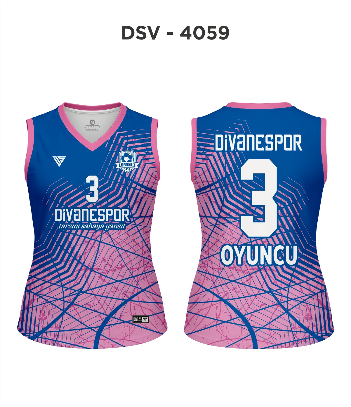 DSV 4059 Pembe-Mavi Voleybol Forma