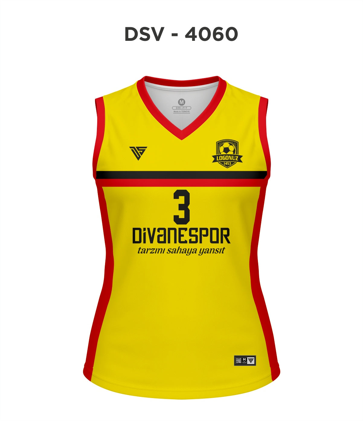 DSV 4060 Sarı-Kırmızı Voleybol Forma