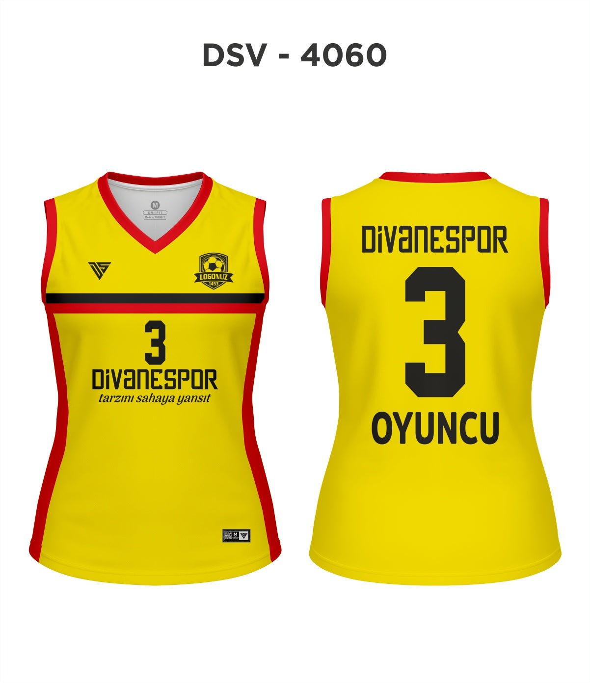 DSV 4060 Sarı-Kırmızı Voleybol Forma