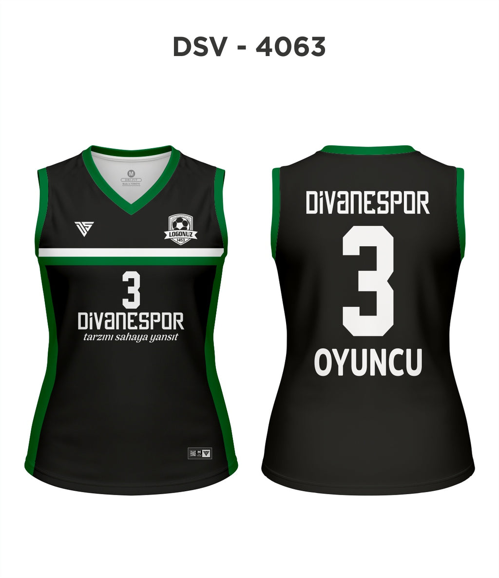 DSV 4063 Siyah-Yeşil Voleybol Forma