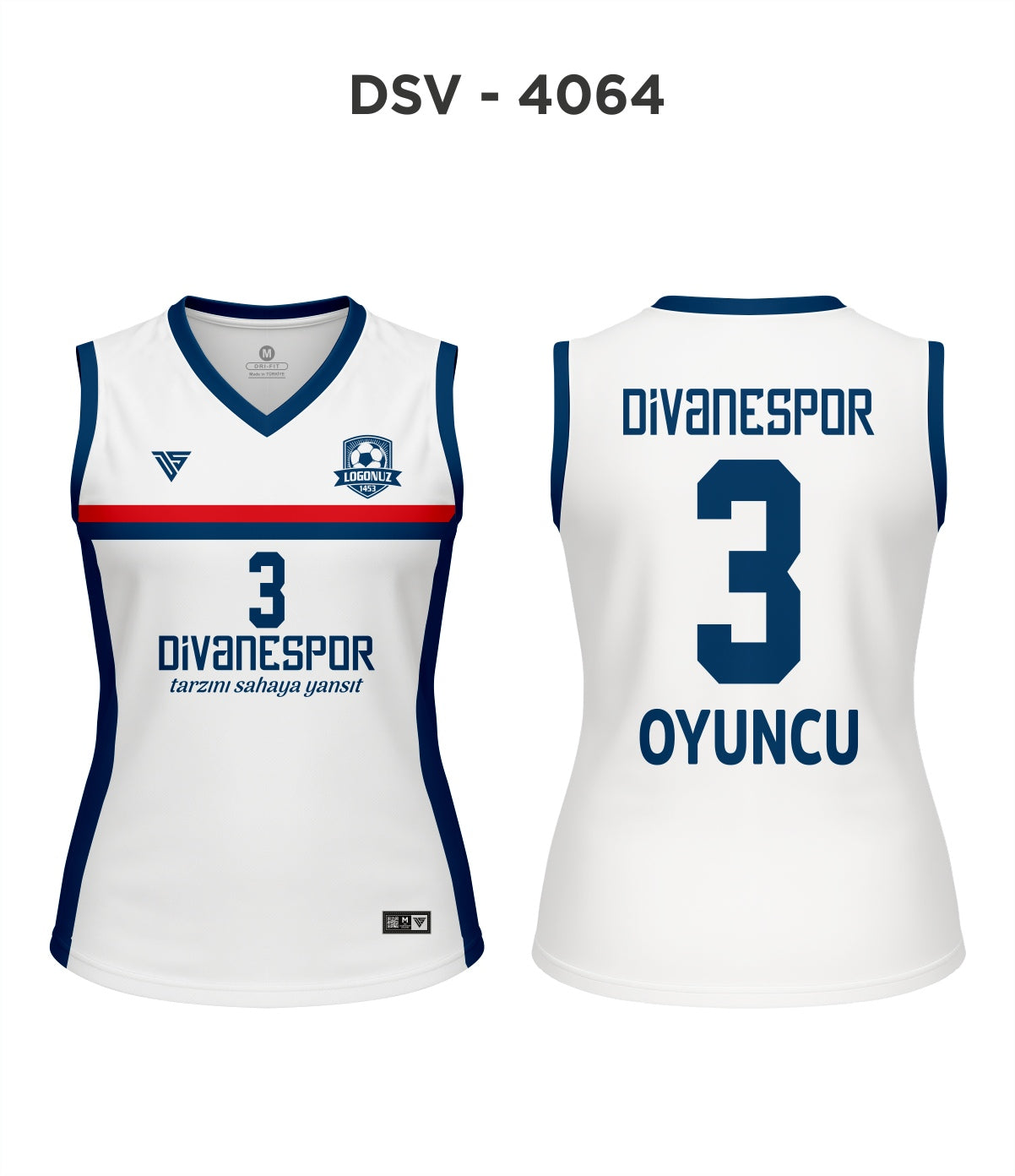DSV 4064 Beyaz-Lacivert Voleybol Forma