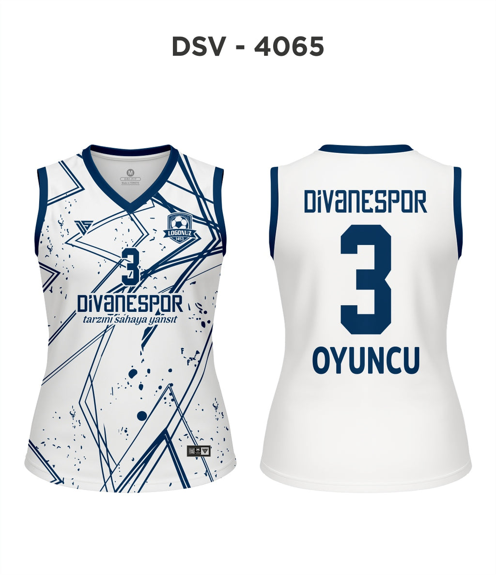 DSV 4065 Beyaz-Lacivert Voleybol Forma