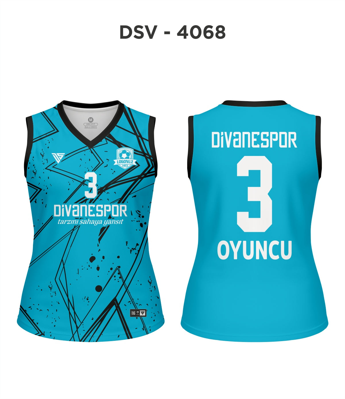 DSV 4068 Turkuaz-Siyah Voleybol Forma