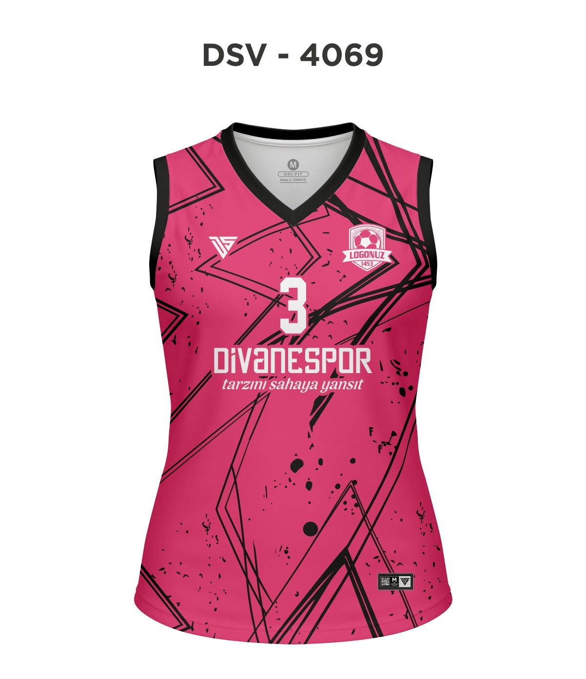 DSV 4069 Pembe-Siyah Voleybol Forma