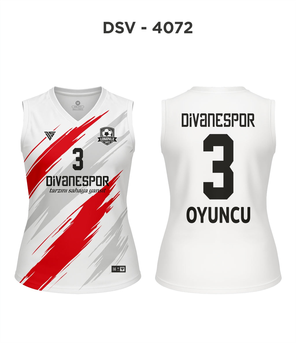 DSV 4072 Beyaz-Kırmızı Voleybol Forma