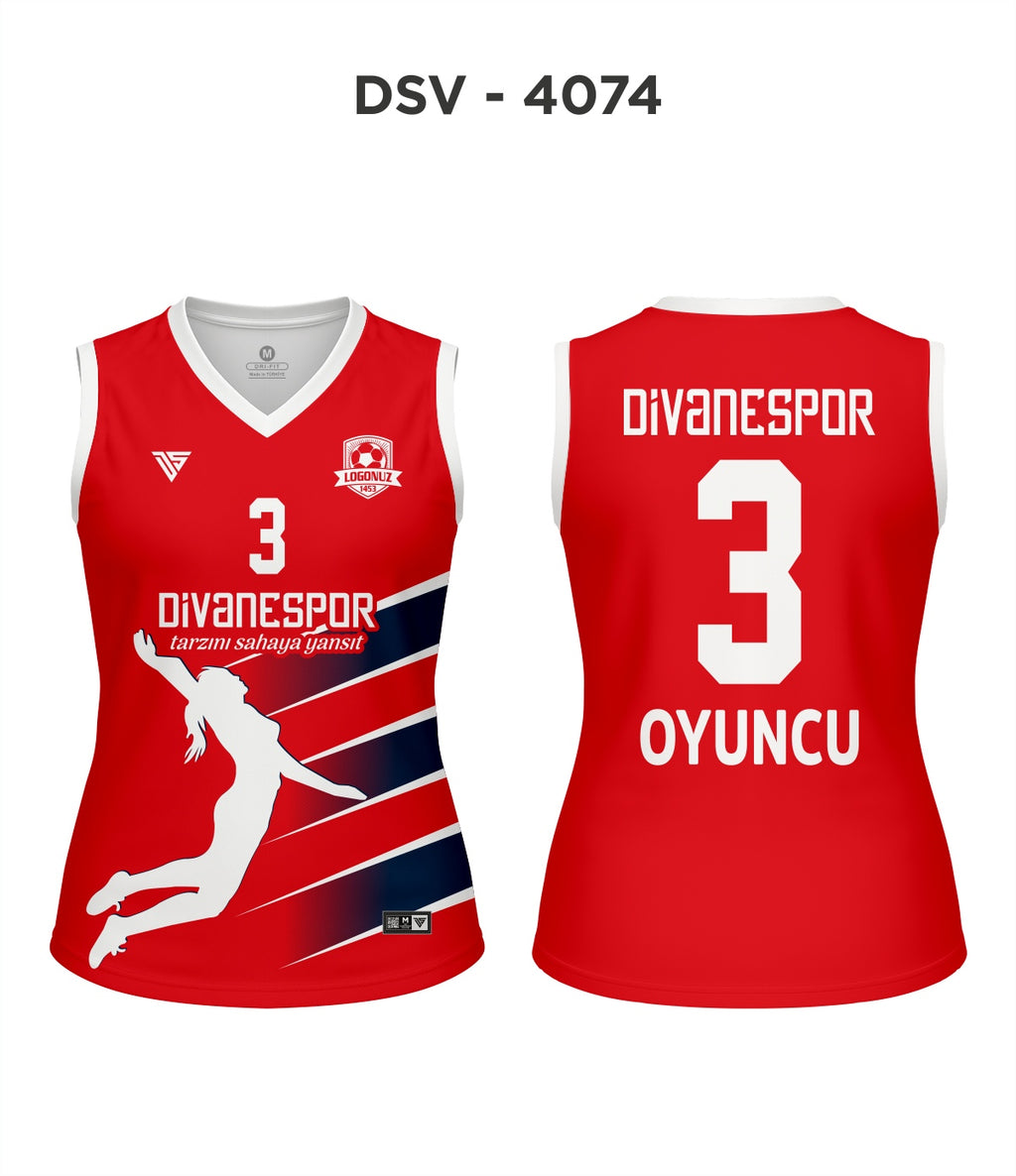 DSV 4074 Kırmızı-Beyaz-Lacivert Voleybol Forma