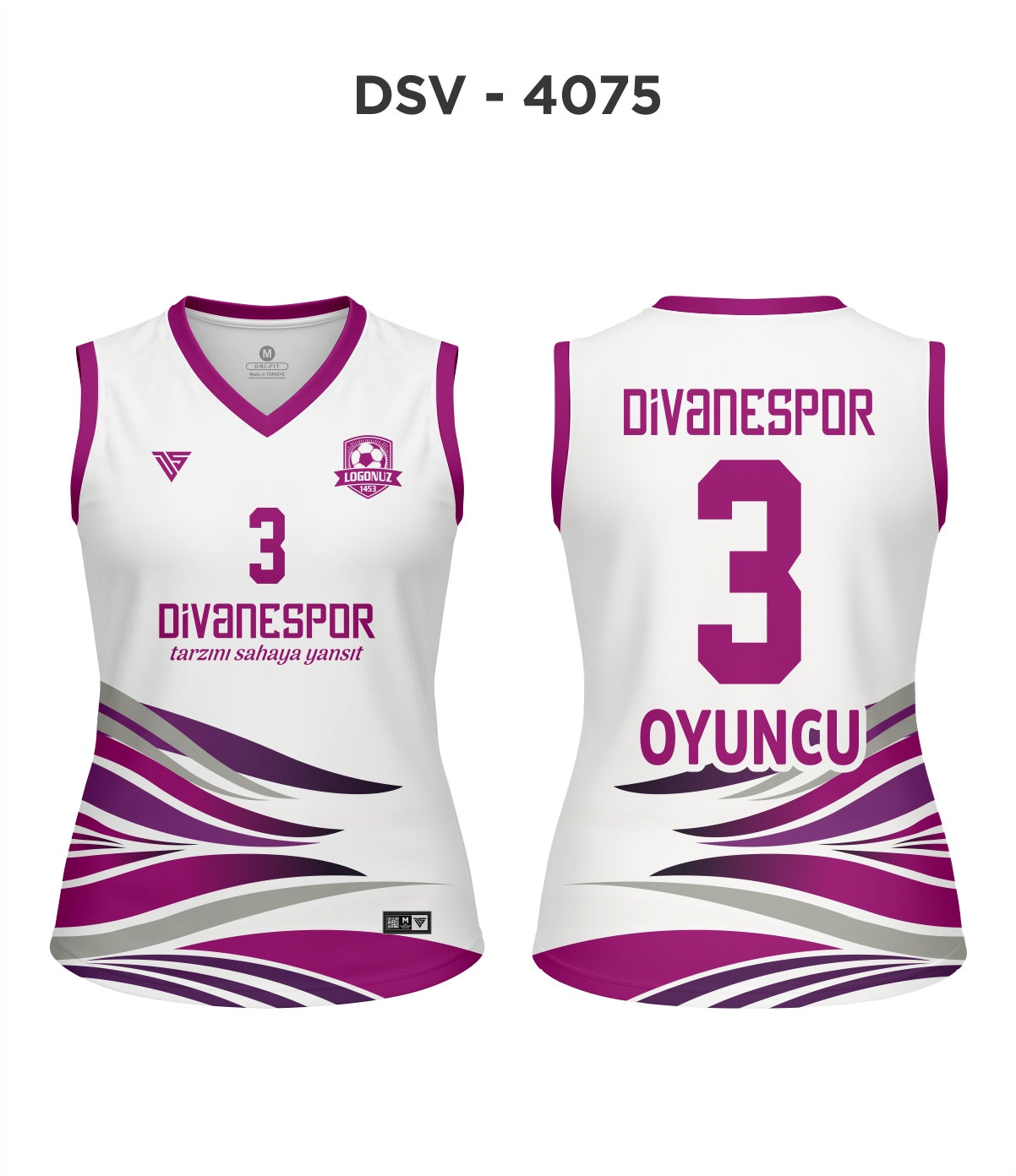 DSV 4075 Beyaz-Mor Voleybol Forma