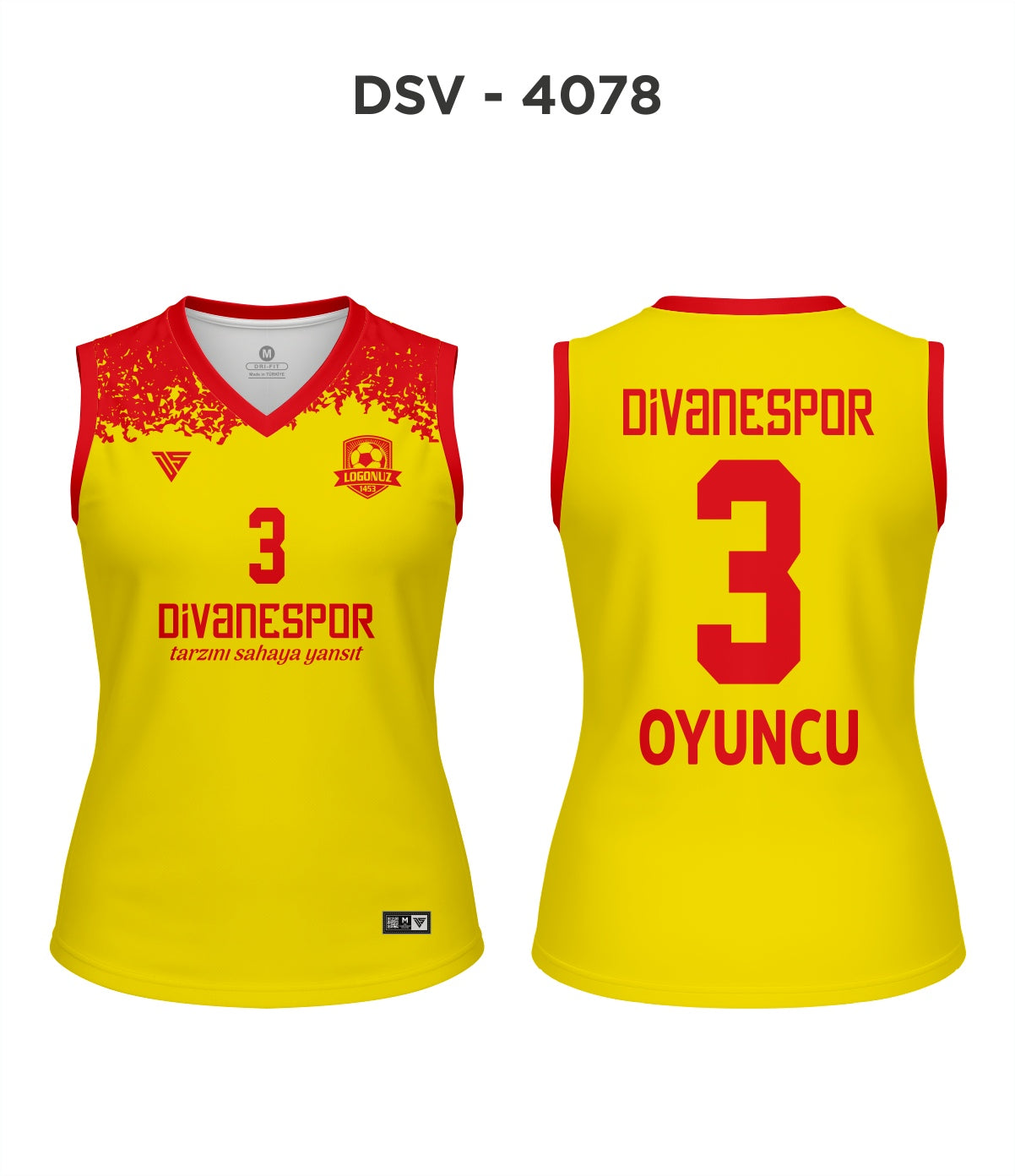 DSV 4078 Sarı-Kırmızı Voleybol Forma