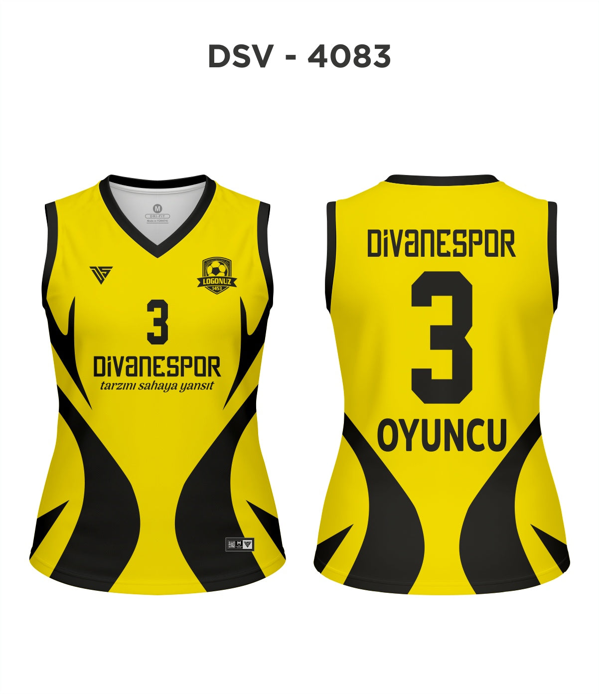 DSV 4083 Sarı-Siyah Voleybol Forma