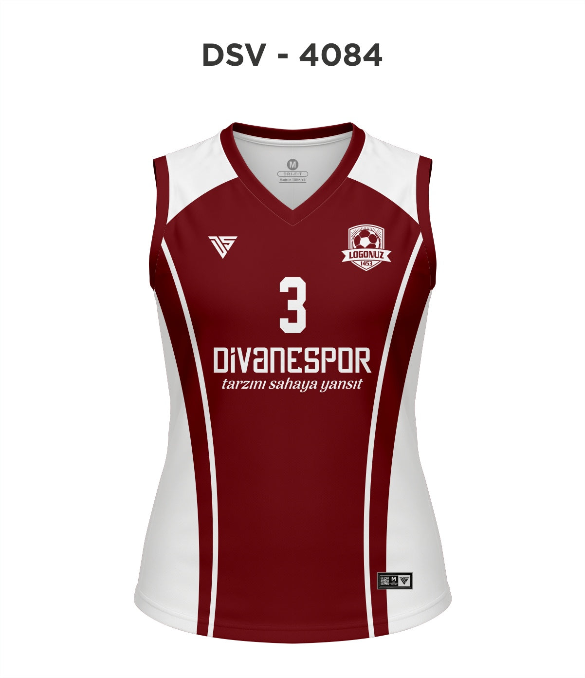 DSV 4084 Bordo-Beyaz Voleybol Forma