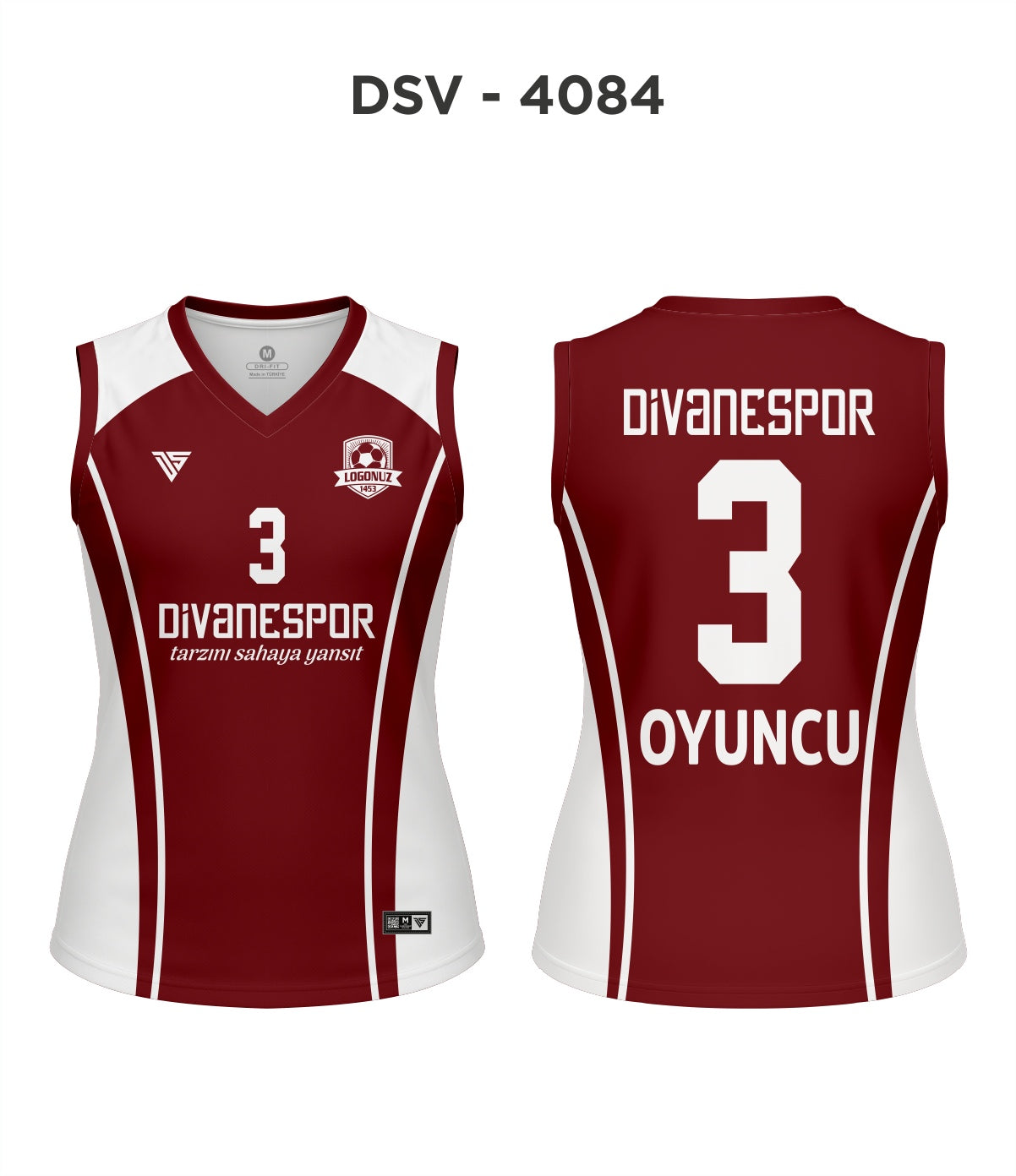DSV 4084 Bordo-Beyaz Voleybol Forma