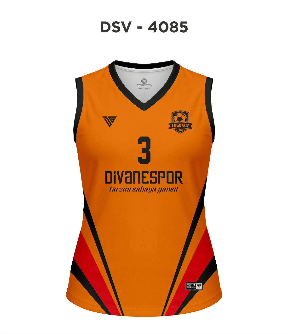 DSV 4085 Turuncu-Siyah Voleybol Forma