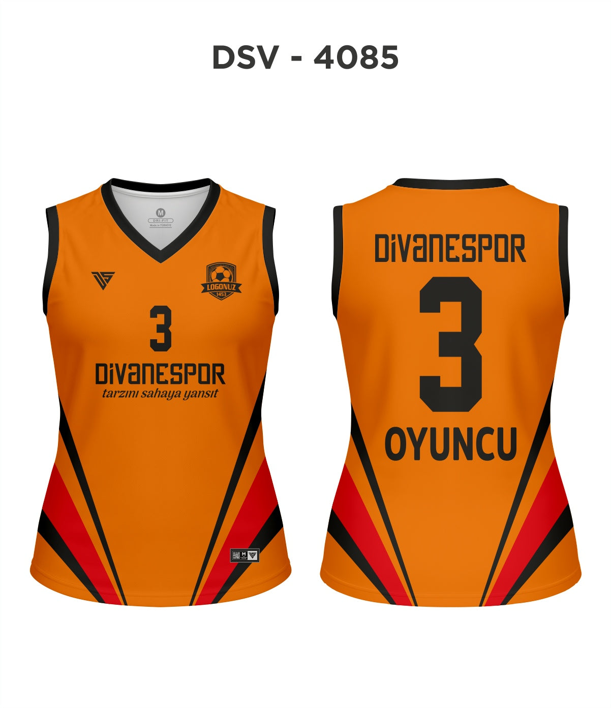 DSV 4085 Turuncu-Siyah Voleybol Forma